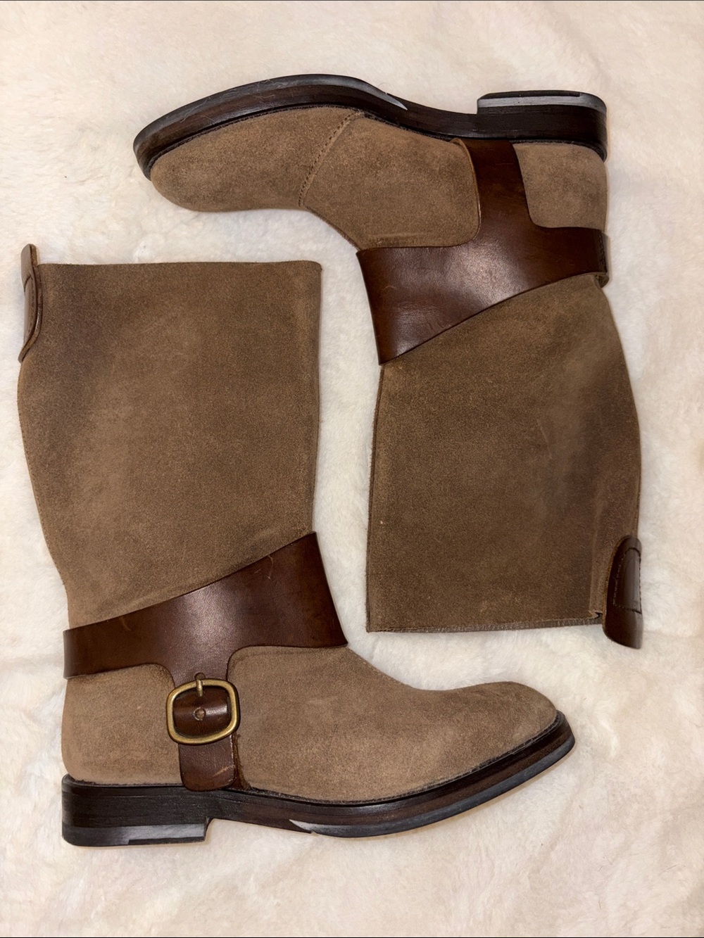 PEDRO GARCIA Suede Leather Made in Spain Designer Riding Boots Size: 36EU/6US